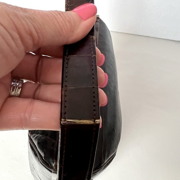 Vintage Authentic Bass Alligator Brown Small Bag - Picture 5 of 14